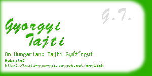 gyorgyi tajti business card